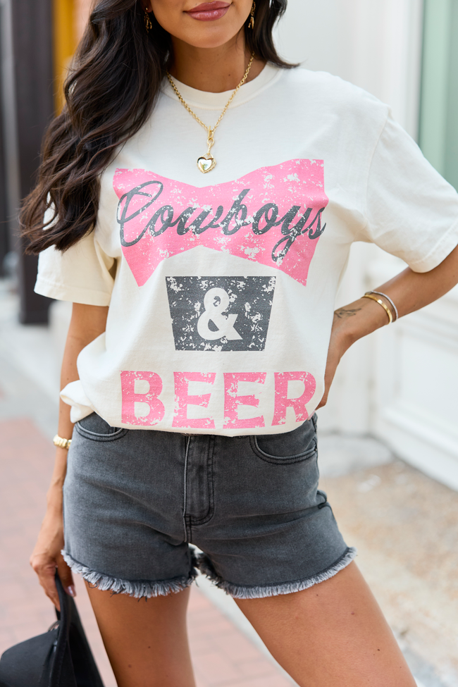 Cowboys & Beer Ivory Graphic Tee